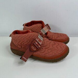 Chaco Quilted Ankle Boots in Rust and Brown